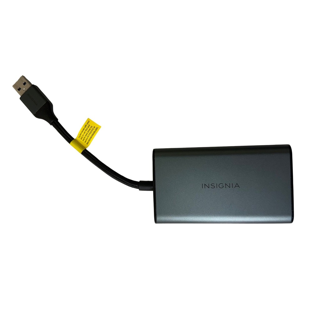 Insignia USB 3.0 to VGA Adapter Gray NS-PA3UVG‎ Video Converter Dongle UNTESTED